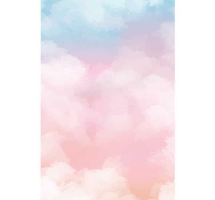 Acuarela pastel sky cloud dormitor Rulouri - TenStickers