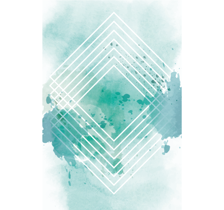 Rulou geam modern model geometric de acuarelă - TenStickers