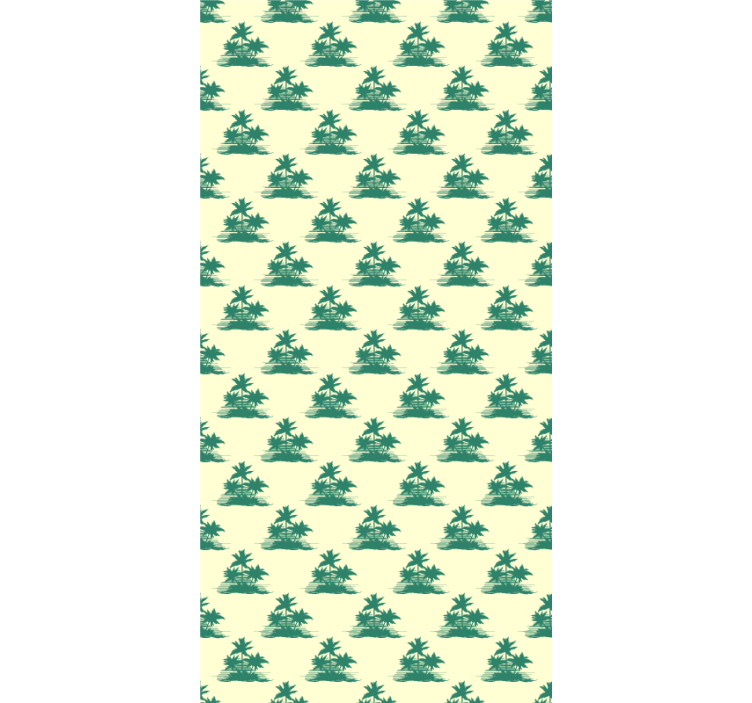 Rulou geam copaci siluete de palmieri tropicali - TenStickers