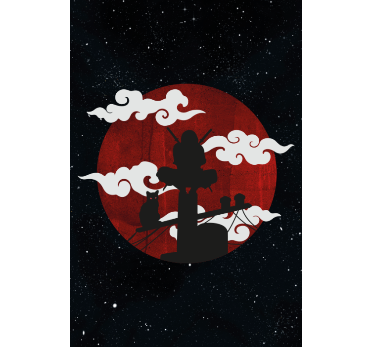 Rulou geam originalul scena silueta samurai - TenStickers