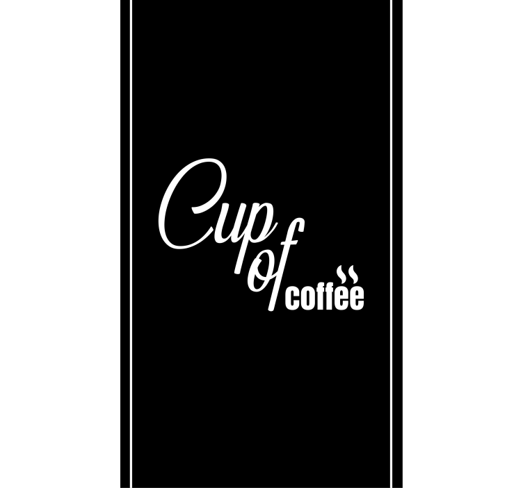 Cafea albă text elegant Rulouri - TenStickers