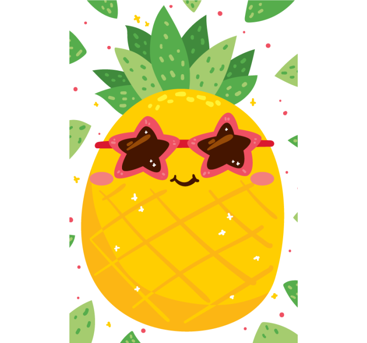 Ananas cu fructe roz și legume Rulouri - TenStickers