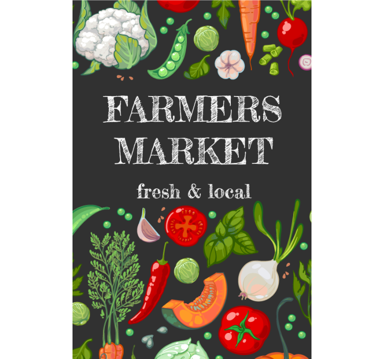 Fermierii comercializează Rulouri pentru fructe și legume - TenStickers