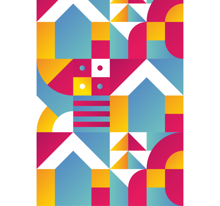 Rulou geam modern modele urbane geometrice - TenStickers