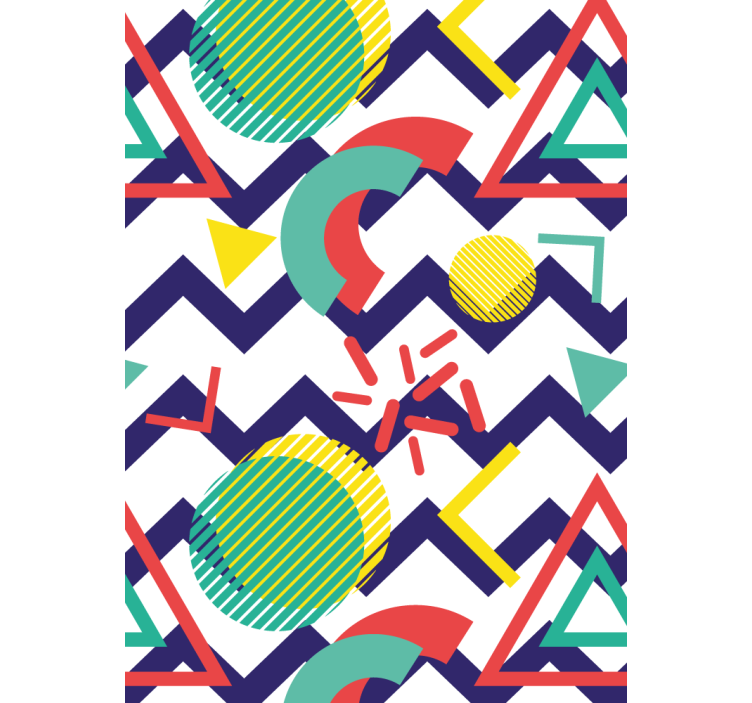 Culori puternice pictură geometrică pictură Rulouri - TenStickers