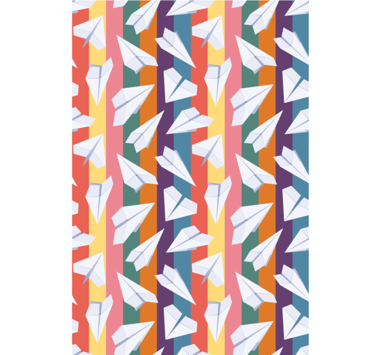 Rulou geam distracție zbor cu avioane de hârtie - TenStickers