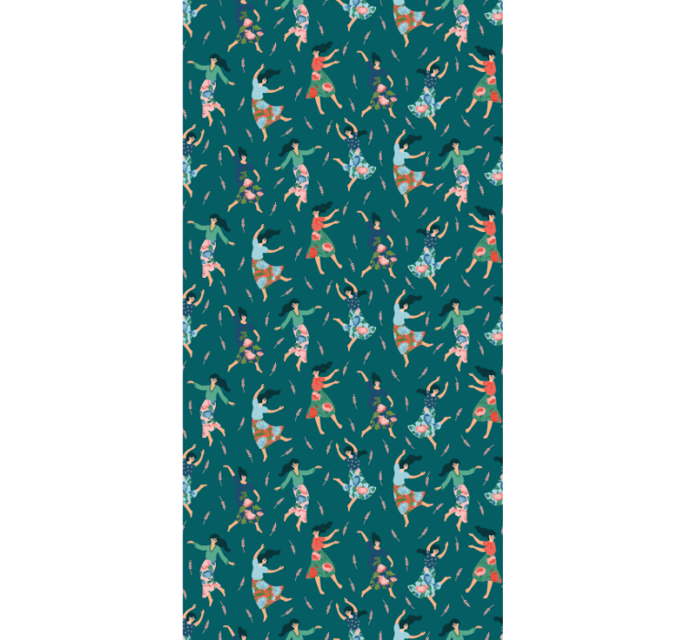 Femei dansatoare cu flori și plante Rulouri - TenStickers