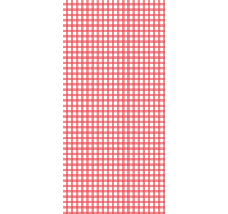 Jaluzea de bucătărie decor cu carouri roșii - TenStickers