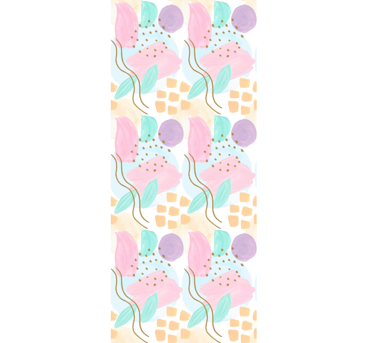 Rulou geam modern modele florale abstracte - TenStickers
