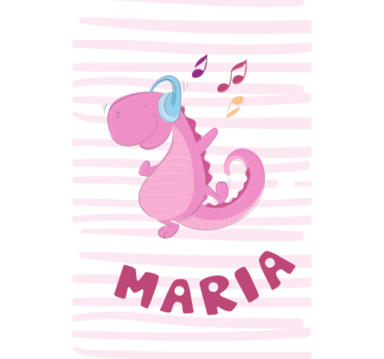 Rulou geam dinozauri dinozaur dulce cu nume - TenStickers