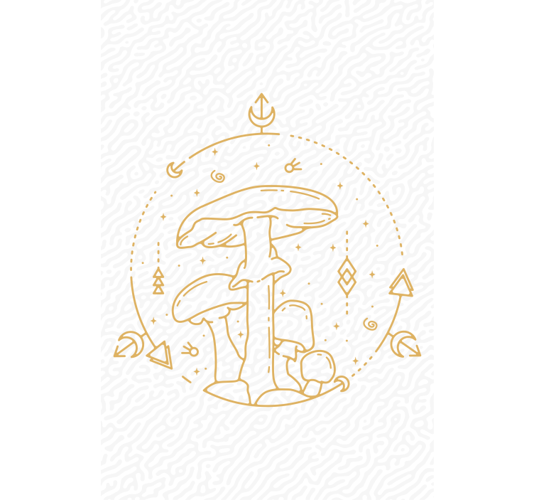 Rulou geam ciuperci și geometrie - TenStickers