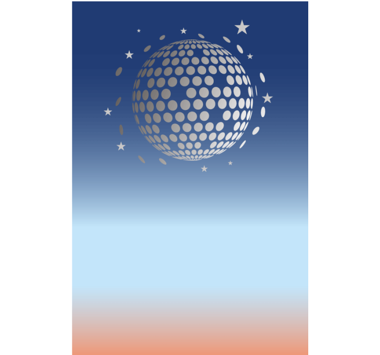 Minge de discotecă colorată cu gradient Rulouri pentru adolescenț - TenStickers