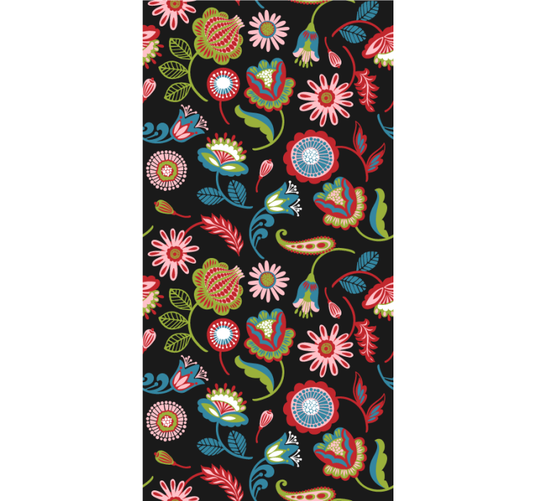 Rulouri de flori cu model popular colorat - TenStickers