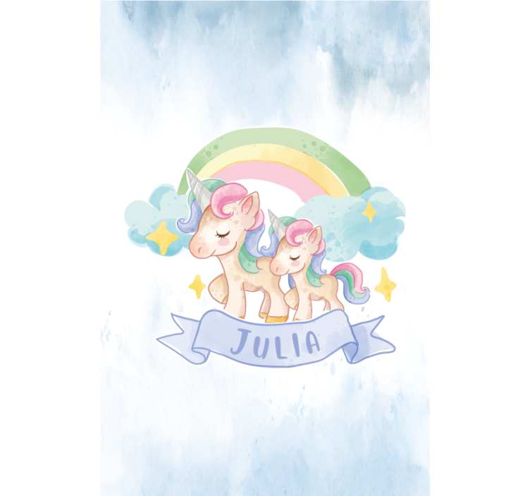 Rulou geam pentru copii aventura unicorn - TenStickers