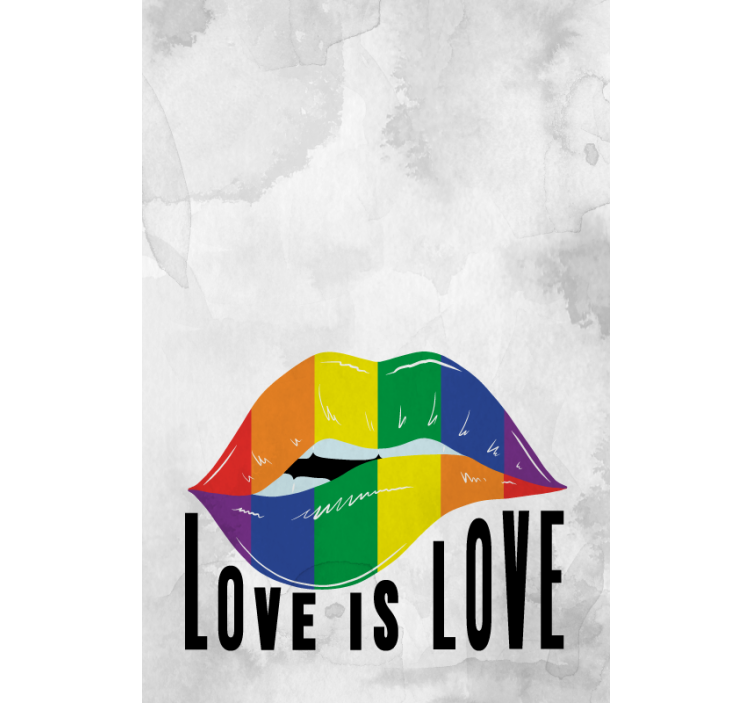 Rulou geam cu fraze arta buzelor curcubeului - TenStickers