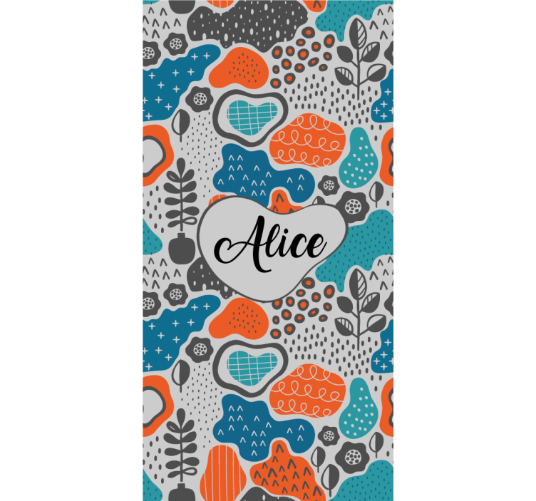 Rulou geam tineret design abstract al numelui - TenStickers