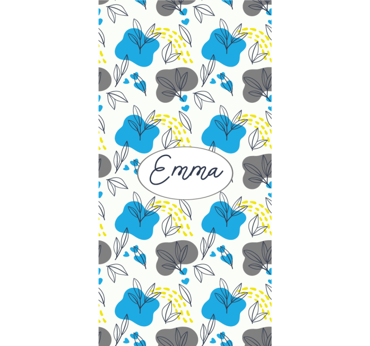 Rulou geam flori și plante nume floral personalizat - TenStickers