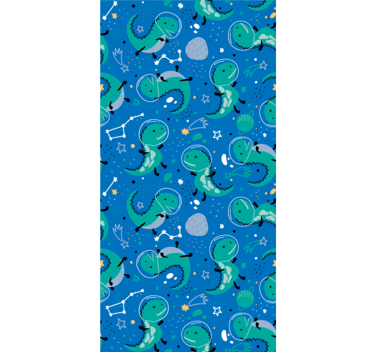 Dino amuzant cu planete Rulouri pentru copii - TenStickers