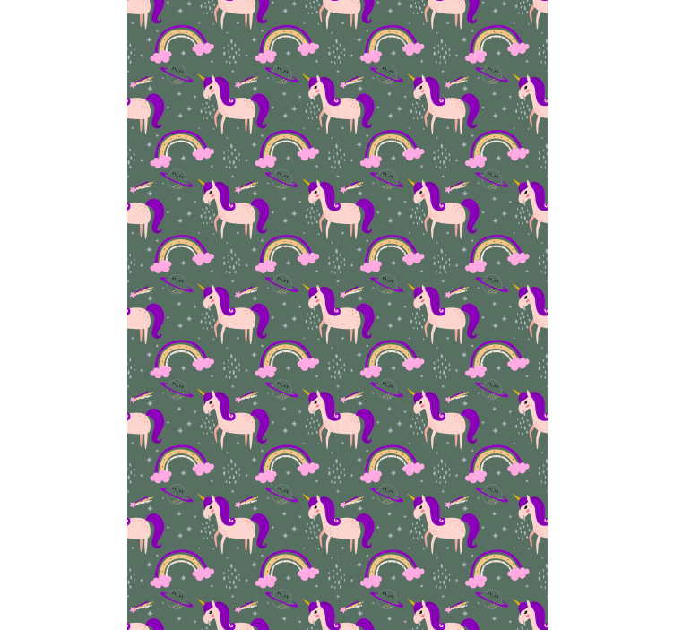 Rulou geam pentru copii model de unicorn violet - TenStickers