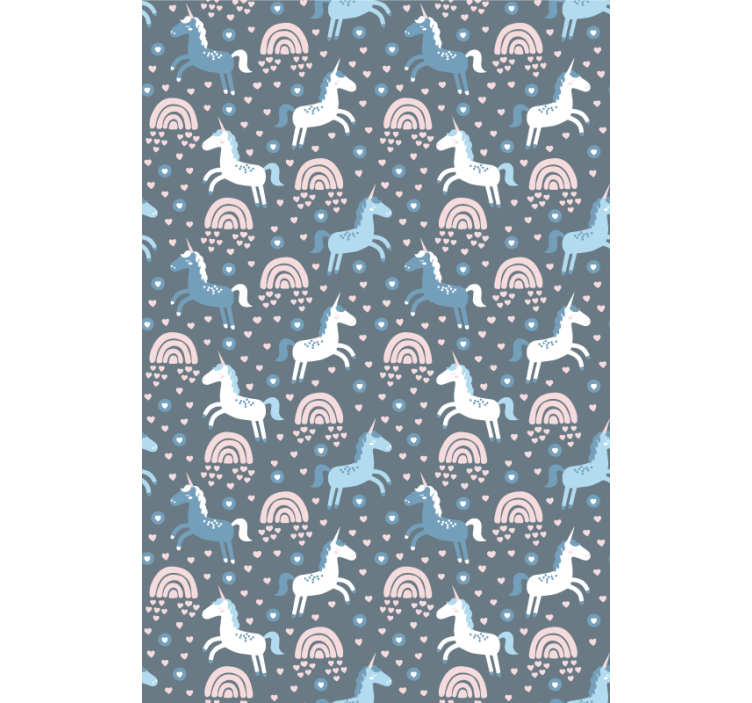 Rulou geam pentru copii unicorni și curcubeie - TenStickers