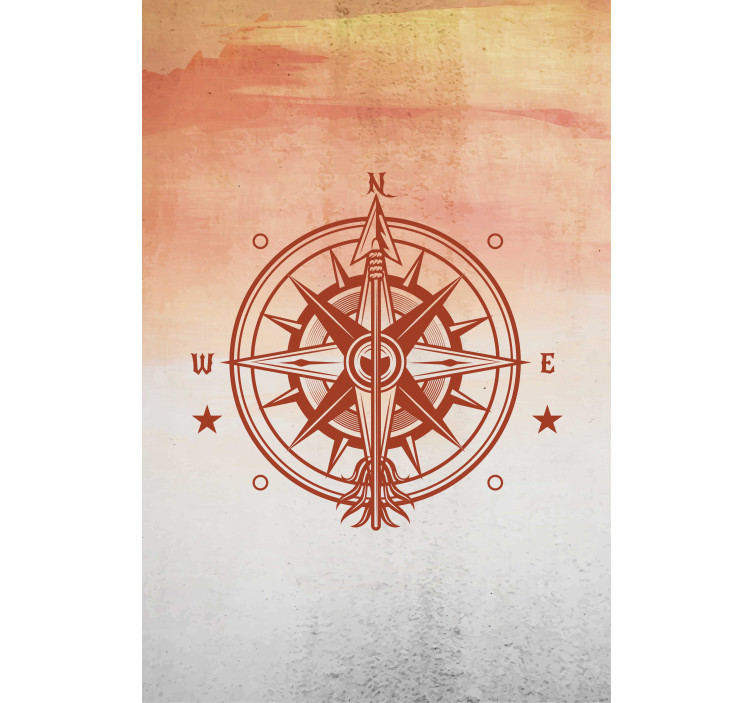 Rulou geam harta lumii navigație cu busolă - TenStickers