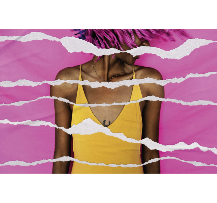 Rulou geam cu desene efect de hârtie ruptă - TenStickers