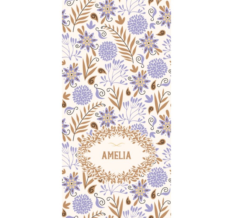 Rulou geam floral design floral personalizat - TenStickers
