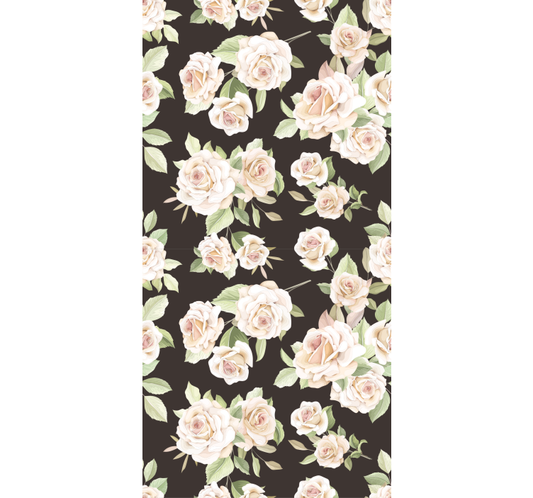 Rulou geam floral tema eleganta trandafir - TenStickers