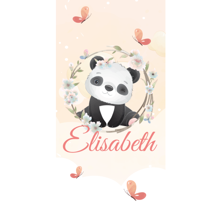 Rulou geam pentru copii pui de panda cu nume - TenStickers