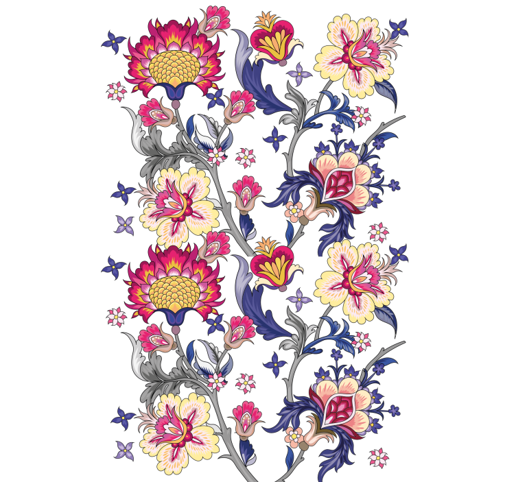 Rulou geam floral aranjament floral vibrant - TenStickers