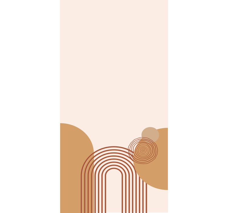 Rulou geam modern linie curbată design bej - TenStickers