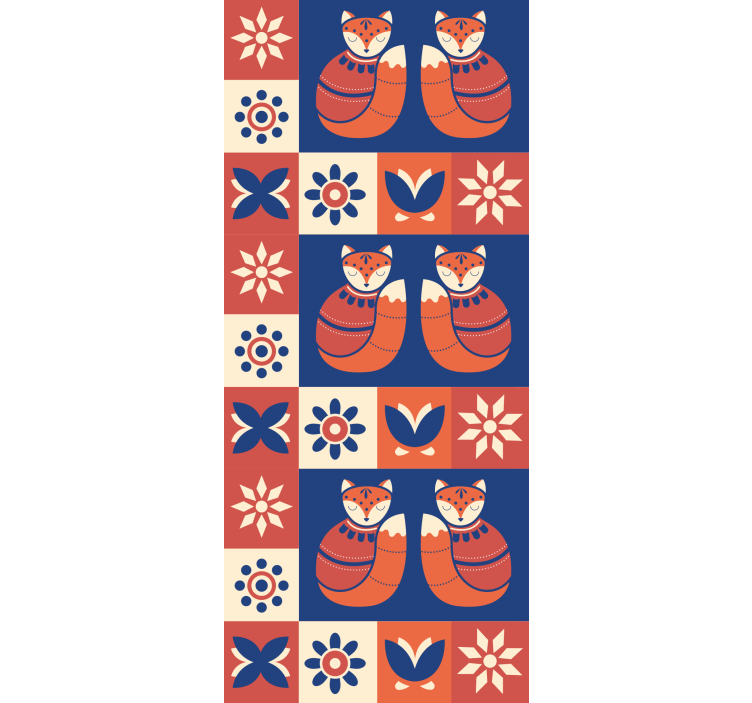 Rulou geam animale modele fermecătoare de vulpe - TenStickers