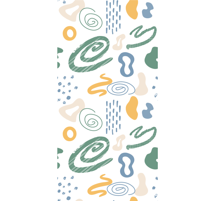 Rulou geam modern forme pictate abstracte - TenStickers