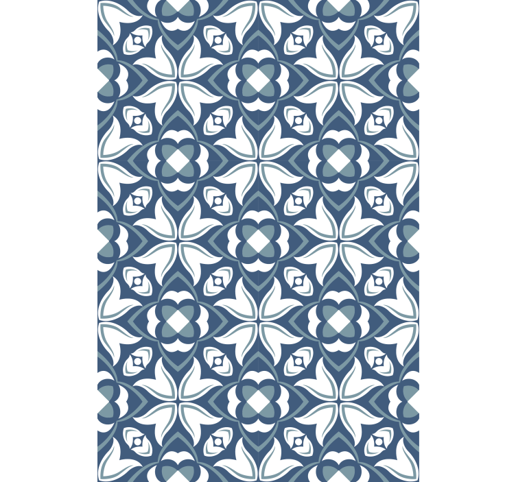 Rulou geam modern forme geometrice elegante albastre - TenStickers