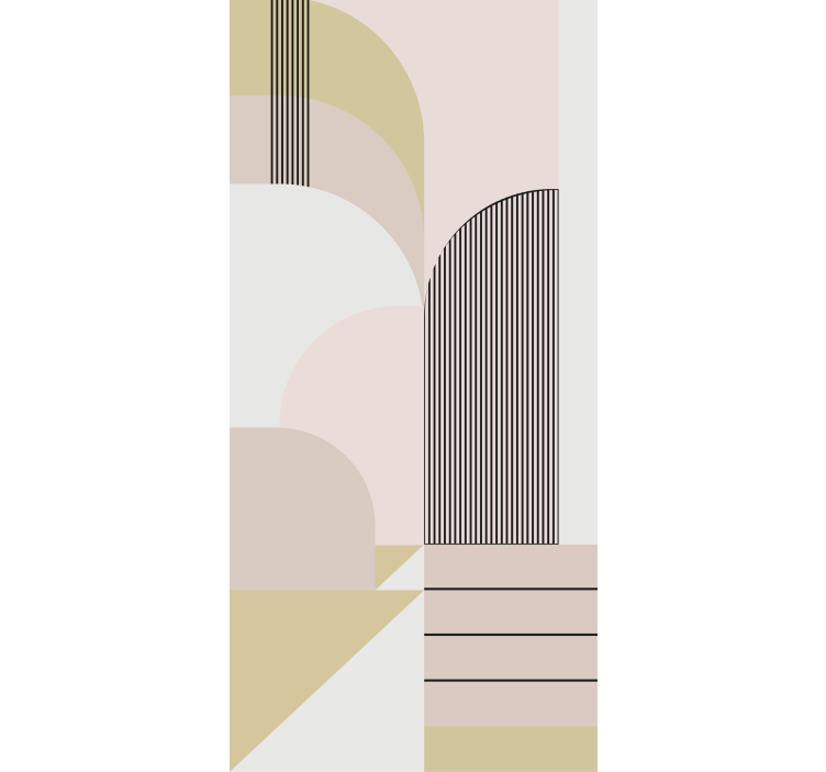 Rulou geam modern proiectarea curbei geometrice - TenStickers