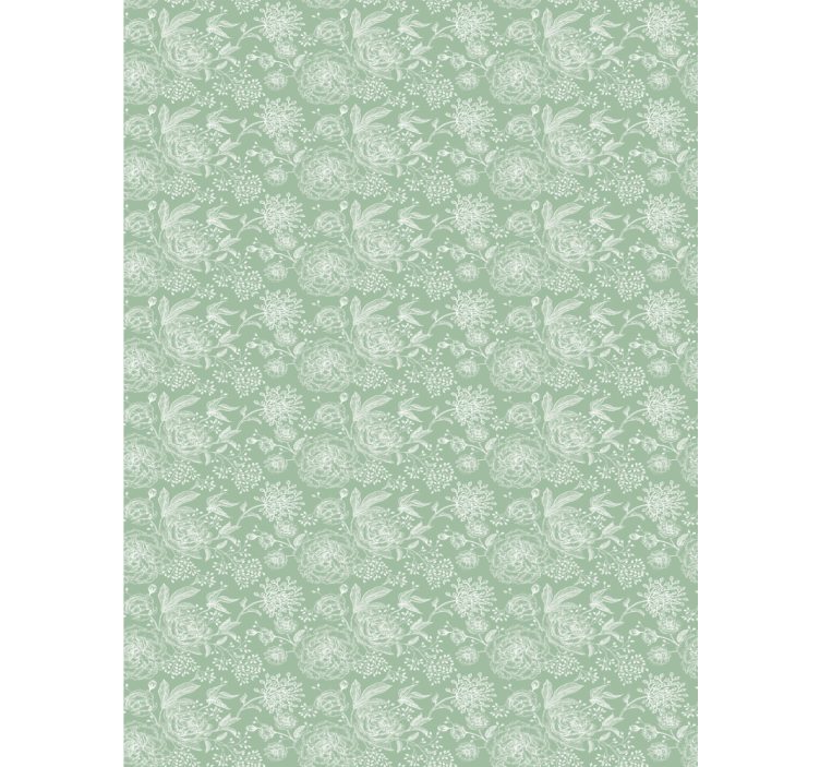 Rulou geam flori și plante elemente vegetale delicate - TenStickers