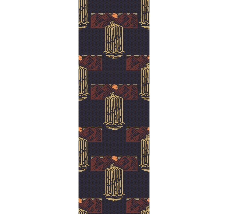 Rulou geam vintage apus de soare cu cascade - TenStickers