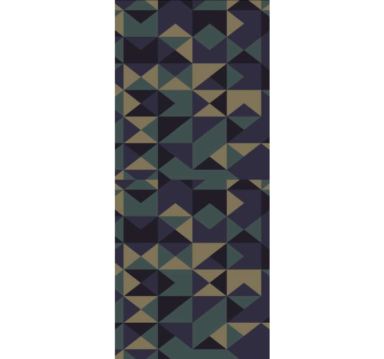 Rulou geam modern blocuri cu model geometric - TenStickers