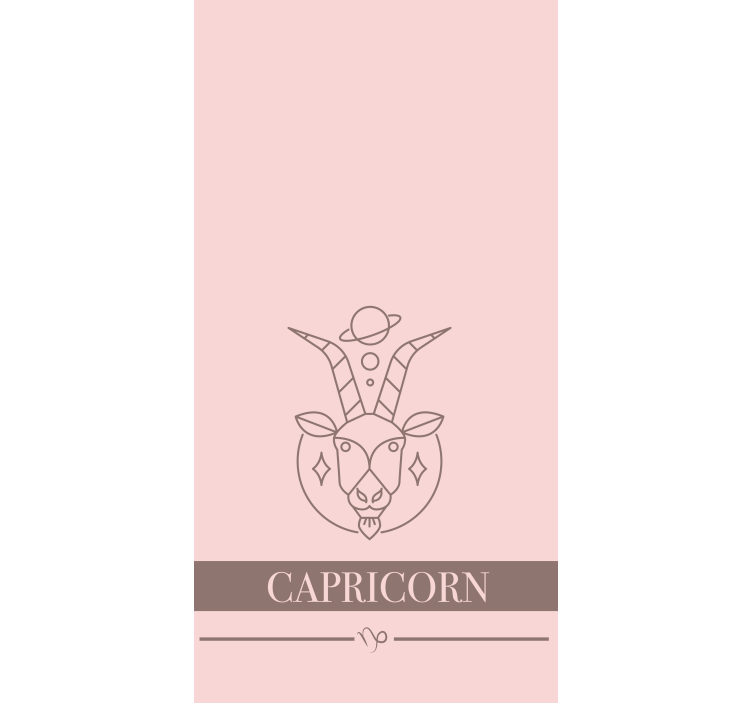 Capricorn card roz semn zodiacal adolescent Rulouri - TenStickers