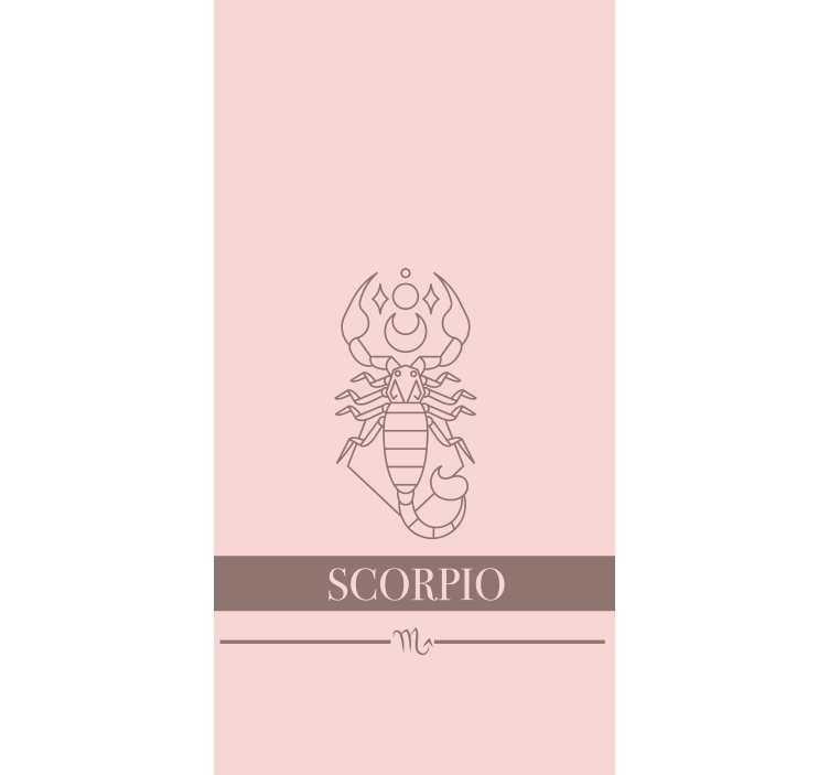 Rulou geam designul zodiacal roz al scorpionului - TenStickers
