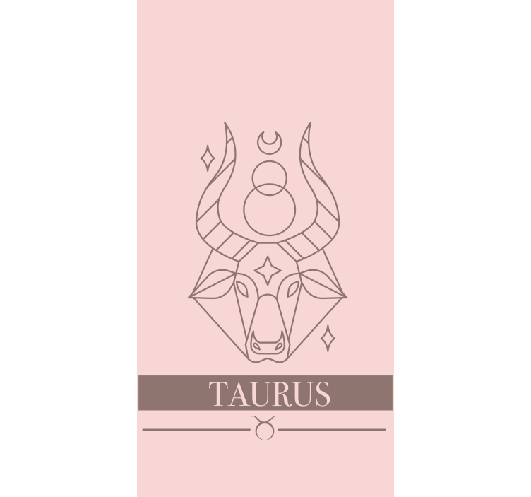 Rulou geam cu fraze design zodiacal taur - TenStickers