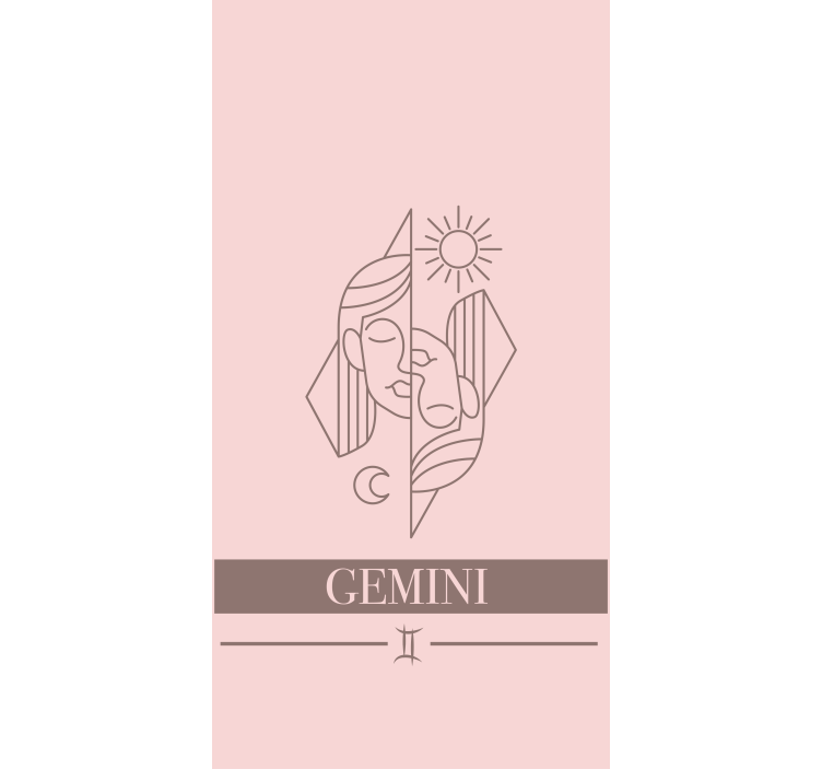 Rulou geam cu fraze design zodiacal gemeni - TenStickers