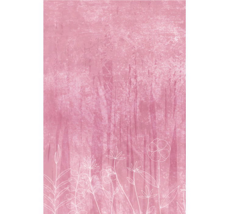 Rulou geam flori și plante design de siluetă florală - TenStickers