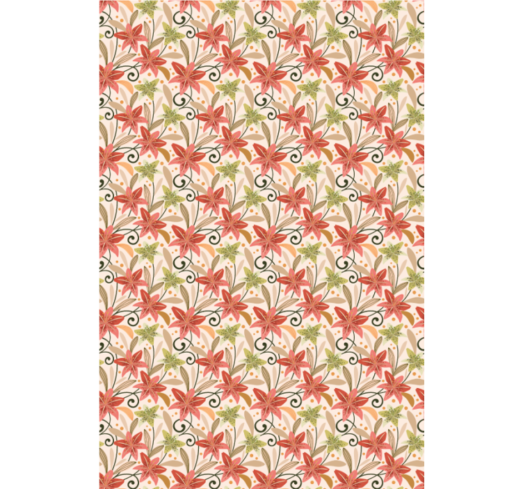 Rulou geam floral cu model floral vibrant - TenStickers