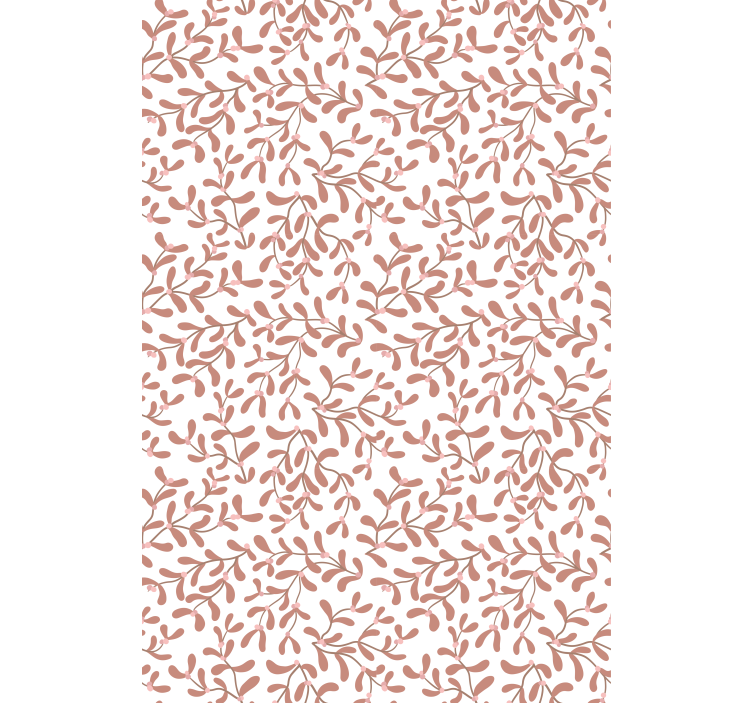 Rulou geam flori și plante motiv subtil al frunzei - TenStickers