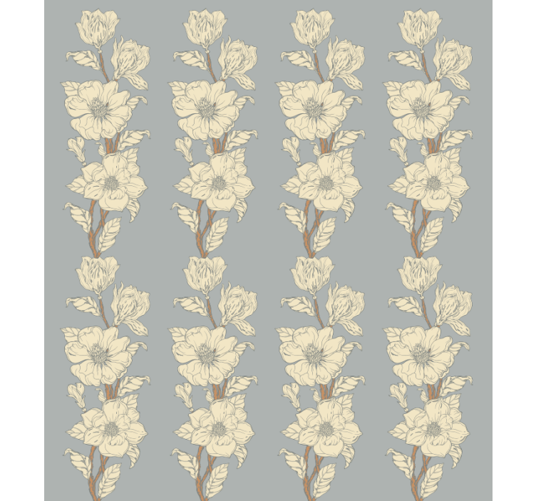 Rulou geam floral model vertical elegant - TenStickers