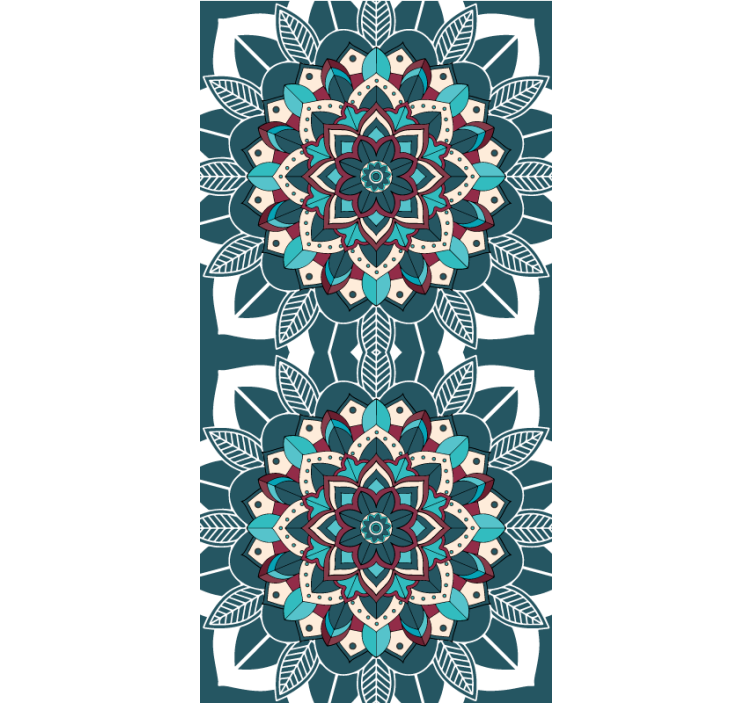 Rulou geam texturi gresie albastra elegante - TenStickers