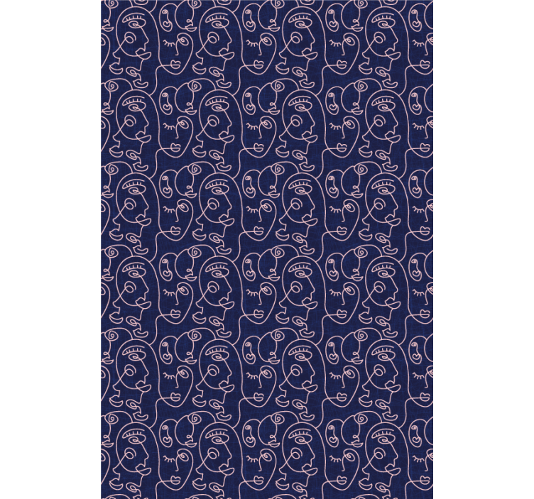 Rulou geam cu desene model abstract al feței - TenStickers