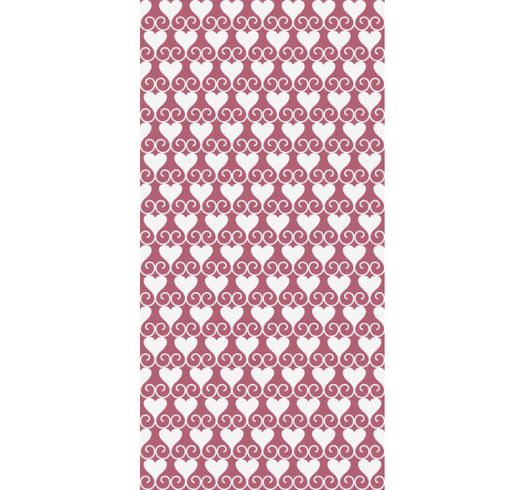 Rulou geam romantic inimi și vârtej - TenStickers