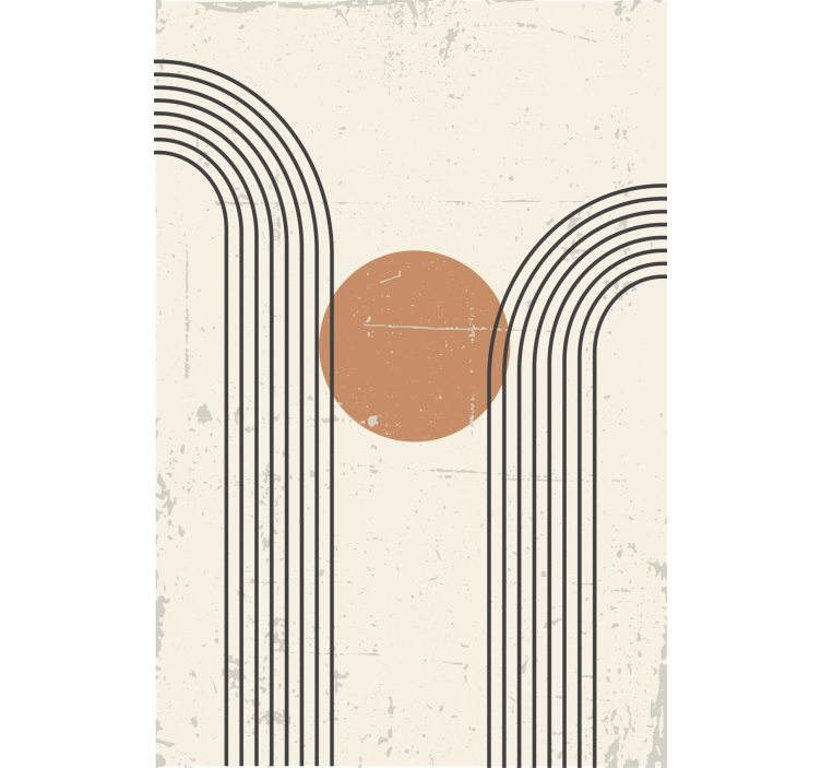 Rulou geam maro Semi arc abstract - TenStickers